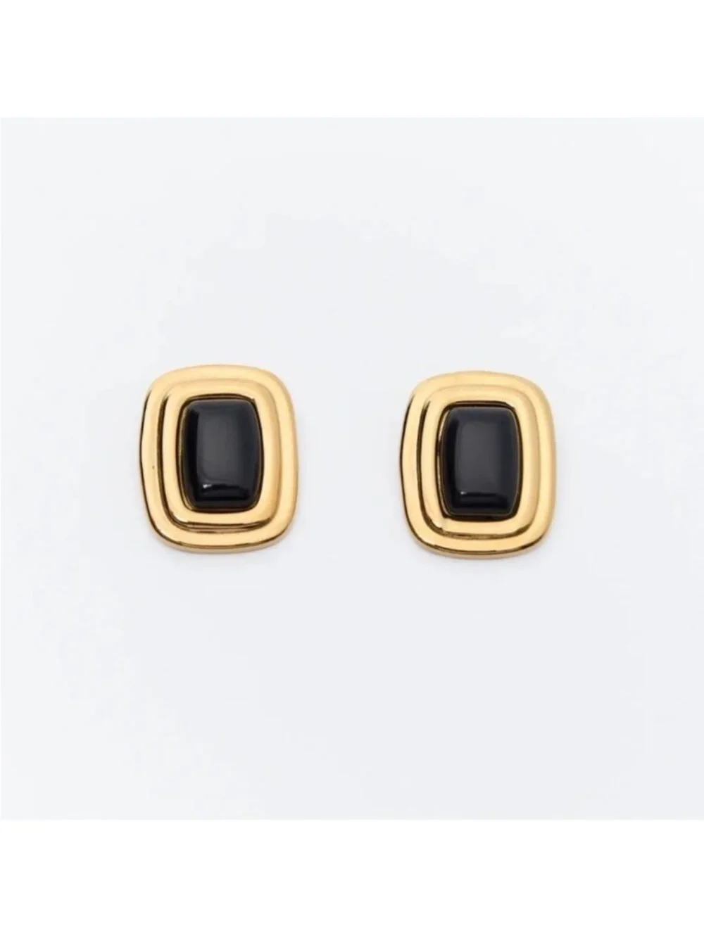 New! Anthropologie Petra Gold Rectangle Post Earrings (1007) NWOT